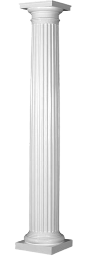 Round Tapered Fluted Columns