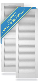 Lifetime Exterior Vinyl Louver Shutters